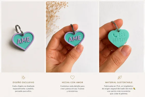 Chapita mini corazón