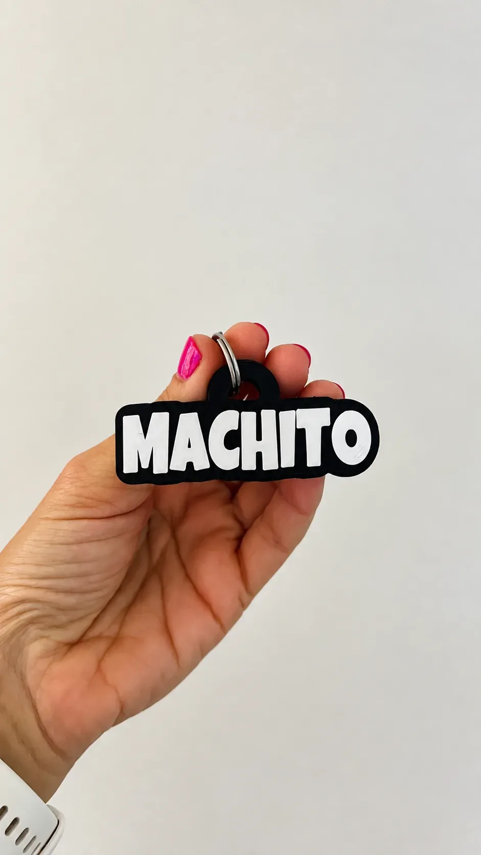 Chapita Nombre Bicolor Grande